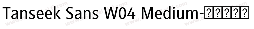 Tanseek Sans W04 Medium字体转换